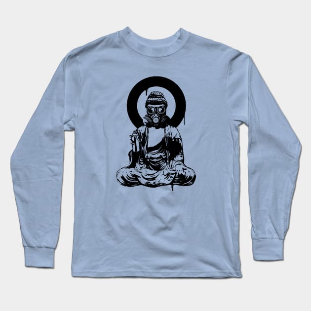 SPRAY BUDDHA Long Sleeve T-Shirt by ROBZILLA